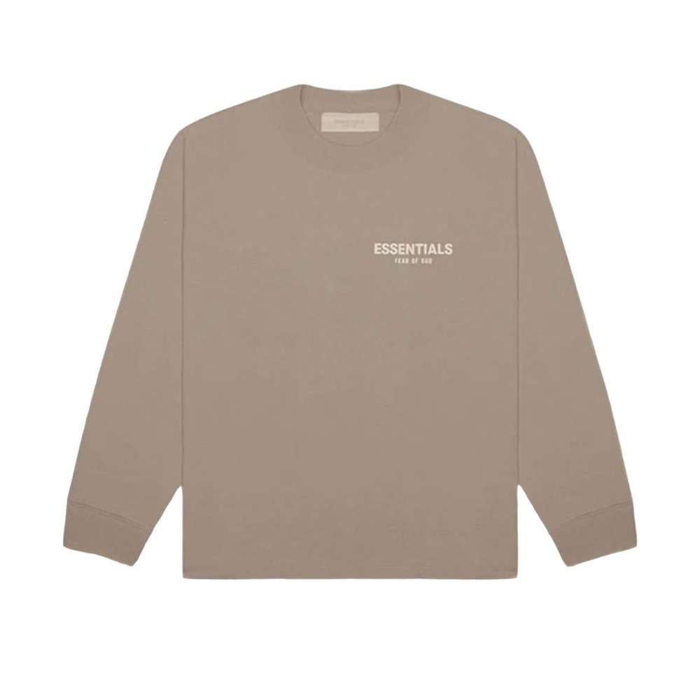 Essentials Fear of God Mens desert khaki Green mock Neck Long Sleeve Shirt 2XL